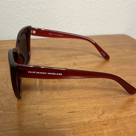 Prive Revaux x Madelaine The Mister Cherry Red Cateye Sunglasses - Picture 3 of 6